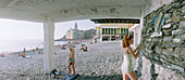 Strandleben, Camogli, Ligurien, Italien