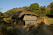 Typical country house, mountain minorities, Myanmar