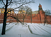 Kremlin wall, Alexander Garden, Moscow, Russia