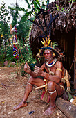 Native Man in Traditional Costume, Huli, Tari Papua New Guinea