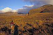 Tramper, Tongariro Crossing, Hiker, Tongariro National Park, North Island New Zealand, Tongariro Crossing is one of NZ's Great Walks, World Heritage, Erbe der Menscheit