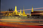 Traffic lights in ront of Wat Phra Kaew, Bangkok, Bangkok Thailand