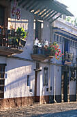 Facades in Taxco, Guerrero Mexico