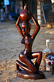 Wood carving at Sosua Beach, Dominican Republic Caribbean