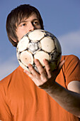 Portrait of a young soccer player