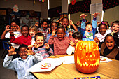 Halloween in der Schule, Grundschule, Charlottesville Virginia, USA