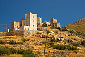 Wohntürme in Vathia, Halbinsel Mani, Peloponnes, Griechenland