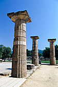 Heratempel, Hera Tempel, Olympia, Peloponnes, Griechenland