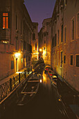 Night Ambience, Canal and Bridge, Venice Italy