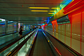 Interior view of Terminal 1 at Munich airport, Bavaria, Germany, Europe