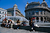 Piazza di Ferrari, Genoa, Liguria Italy
