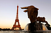 Eiffel Tower from Trocadero, Paris, Frankreich, Paris, Eiffelturm, von Trocadero gesehen