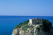 Cloister on an island, Santa Maria dell` Isola, Tropea, Calabria, Italy, Europe
