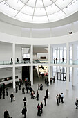 People at the rotunda of the Pinakothek der Moderne, Munich, Bavaria, Germany, Europe