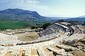 Römisches Theater im Sonnenlicht, Segesta, Sizilien, Italien, Europa