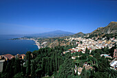 Taormina and Mount Etna, Taormina, Sicily Italy