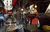 Oliven, Markt, Lebensmittel, Palermo, Sizilien, Italien