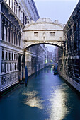 Bridge of sighs above a canal, Venice, Italy, Europe