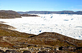 Typische Landschaft im Sonnenlicht, Ilulissat, Grönland
