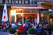 Cafés in the Schiffchen area, Old town Wiesbaden, Hesse, Germany