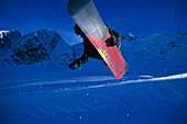 Snowboarder in the Halfpipe, Action, jump, Kaunertal, Tyrol, Austria