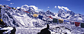 View from Gokyo peak, Mount Everest, Everest region, Nuptse, Lhotse, Makalu, Nepal, Asia