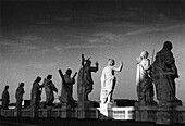 Twelve apostles, Top of St. Pietro Rome, Italy