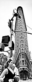Flatiron Building, USA, New York, Kat, Impressionen, s/wEnglish: New York impressions in bundw, USAkat travel, USA