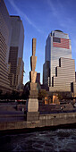 USA, New York City Battery Park, New York City, Battery Park, Oktober 2001Skyline ohne WTCEnglish:, USA, New York City without WTC, October 2001, Battery Parc