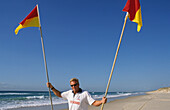 coast guard with flags, Gold Coast, Queensland, Australia