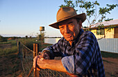 portrait, boundary rider, near the dog fence, South Australia, Australia