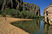 Windjana Gorge, ancient reef in Kimberleys, Australien, West Australien, WA, outback, North-West, Windjana Gorge NP, Kimberley, Devonian Reef