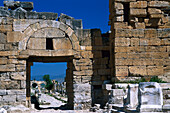 Byzantine gate, Ancient Greek city of Hierapolis near Pamukkale, Turkey
