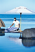 Service at Pool, Hotel Oberoi, Mauritius