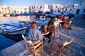 Harbour cafe´s, Naoussa, Paros Cyclades , Greece