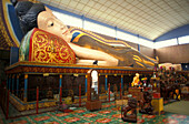 Big statue of lying Buddha, Penang, Malaysia, West Coast, Asia