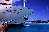 Frachtschiff Aranui, Atoll, Makemo, Tuamotu Islands, Französisch Polynesien, Südsee, PR