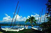 Bay, Yachts, Presqu'ile, Tahti, Windward Islands French Polynesia, South Pacific