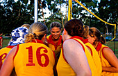 Football team, girls, James Cook University, Townsville Queensland, Australia