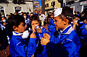 Children with Gasmask, Volcano Etna, Taormina Sicilly, Italy