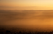 Morning Mist at sunrise in the desert, Jordan, Middle East