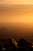 Morgennebel bei Sonnenaufgang in der Wüste, Desert, Desert, Jordanien, Naher Osten