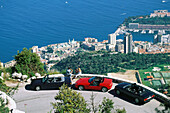 Cabriolets vor Monaco, Cote d´Azur Provence, Frankreich