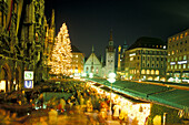 Christkindlmarkt, Marienplatz, München, Bayern, Deutschland