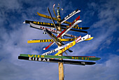 Sign Post, Zuers, Lech Arlberg, Austria
