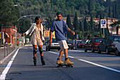 Inline Skating, Torbole, Lago di Garda Italy