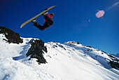 Snowboarder, Valuga, St. Anton, Tirol Austria