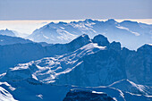Panoramic view, Sella Ronda Dolomites, Italy