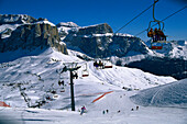 Ski Lift, Sella Ronda Dolomites, Italy