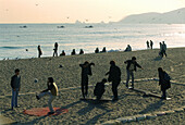 Traditional Korean games, Haeundae Beach, Haeundae, Busan South Korea, Asia